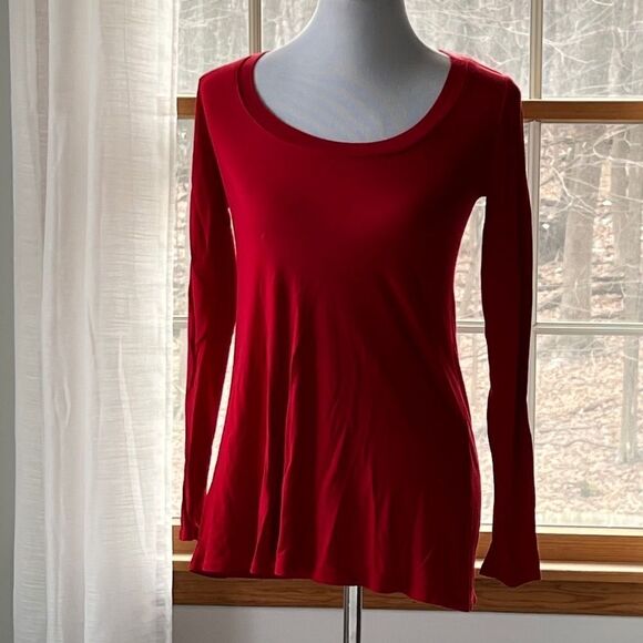 Boston Proper Women’s Red Long Sleeve Top size S - Picture 1 of 5